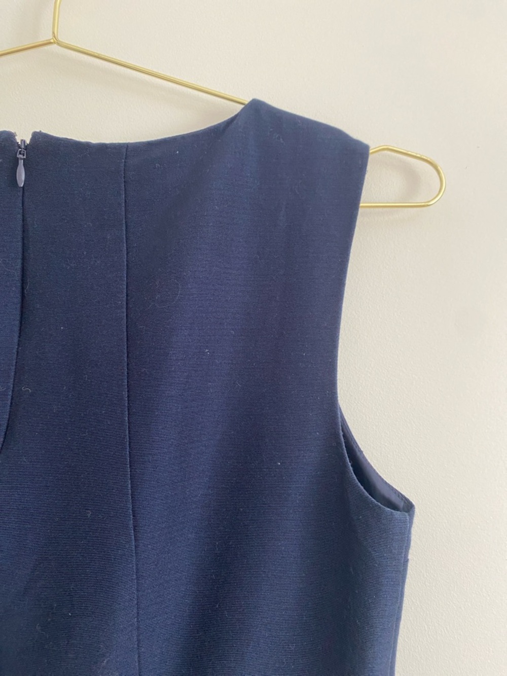 KEEP Talbots | Navy Fit & Flare Dress | Cotton Silk Blend | Size 6 - Picture 6 of 9